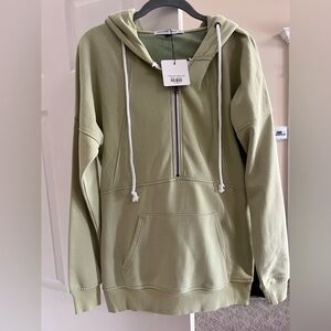Michelle Mae Light Green Cotton Blend Hoodie